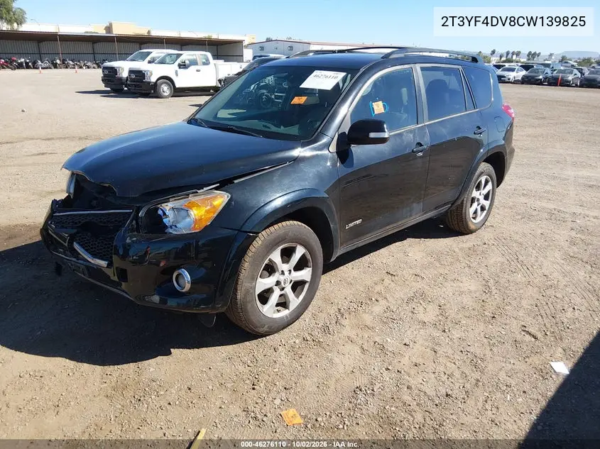 2012 TOYOTA RAV 4 VIN 2T3YF4DV8CW139825 — фото 2
