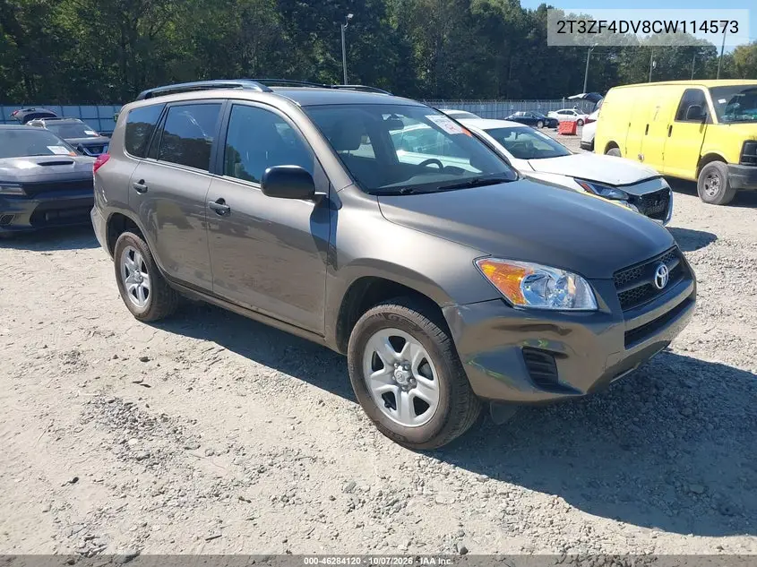 TOYOTA RAV 4 2012, VIN 2T3ZF4DV8CW114573