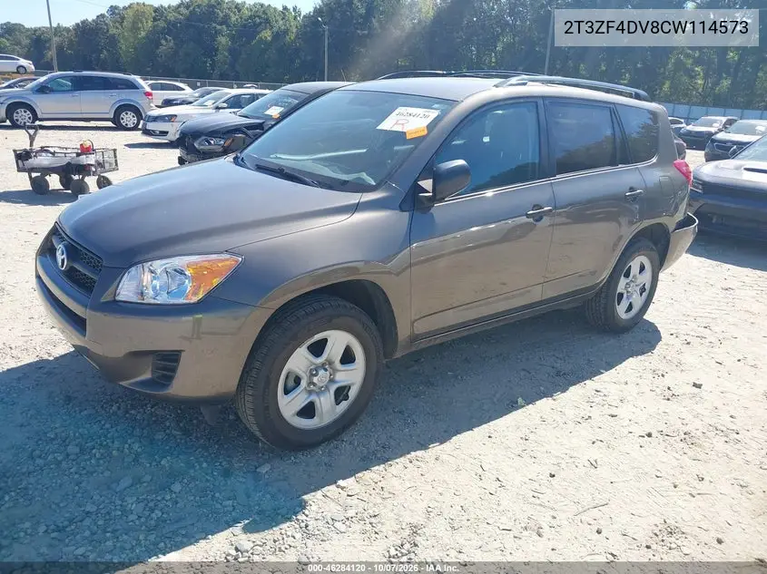 2012 TOYOTA RAV 4 VIN 2T3ZF4DV8CW114573 — фото 2