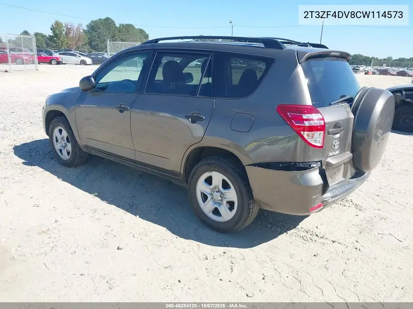 2012 TOYOTA RAV 4 VIN 2T3ZF4DV8CW114573 — фото 3