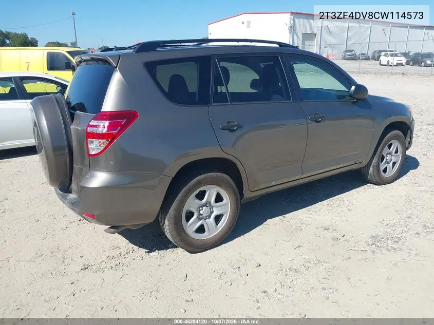 2012 TOYOTA RAV 4 VIN 2T3ZF4DV8CW114573 — фото 4