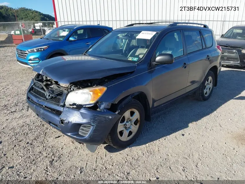 2012 TOYOTA RAV 4 VIN 2T3BF4DVXCW215731 — фото 2