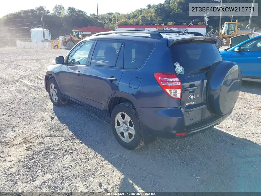 2012 TOYOTA RAV 4 VIN 2T3BF4DVXCW215731 — фото 3