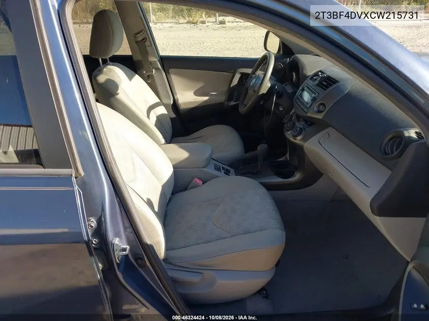 2012 TOYOTA RAV 4 VIN 2T3BF4DVXCW215731 — фото 5