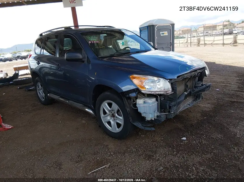 TOYOTA RAV 4 2012, VIN 2T3BF4DV6CW241159