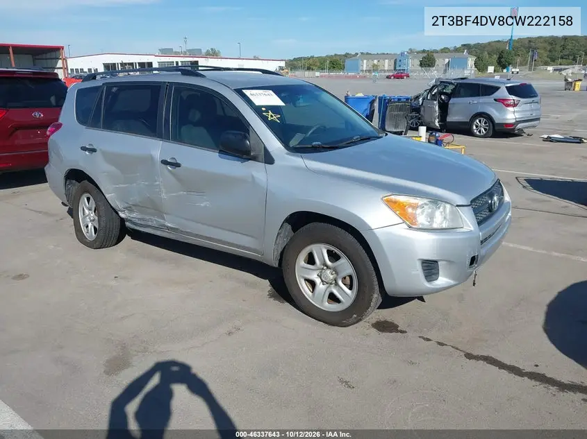 TOYOTA RAV 4 2012, VIN 2T3BF4DV8CW222158
