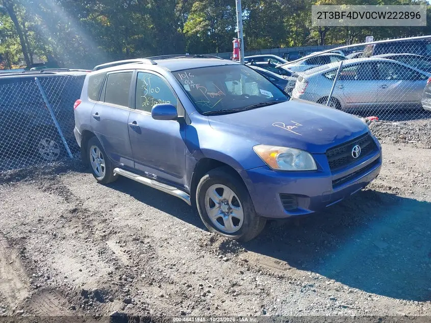 TOYOTA RAV 4 2012, VIN 2T3BF4DV0CW222896