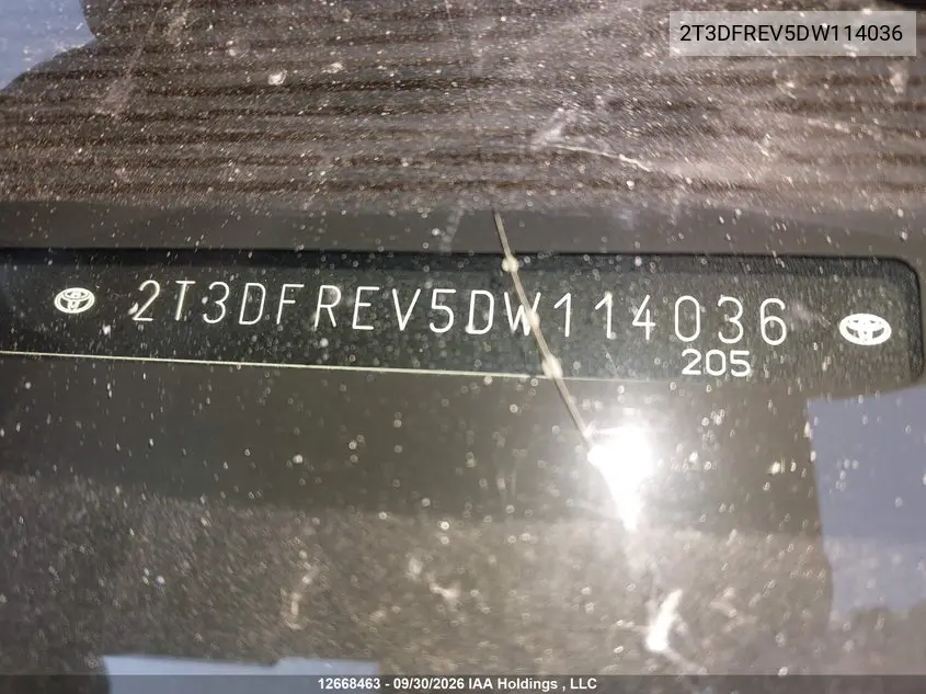 2013 TOYOTA RAV 4 VIN 2T3DFREV5DW114036 — фото 18