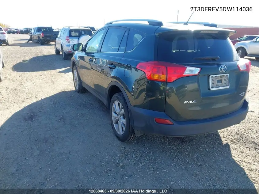 2013 TOYOTA RAV 4 VIN 2T3DFREV5DW114036 — фото 3