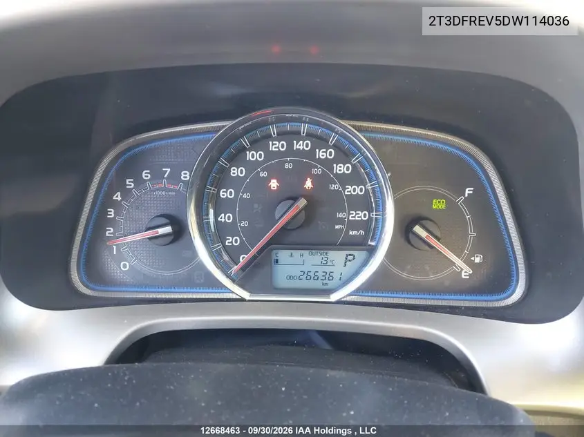 2013 TOYOTA RAV 4 VIN 2T3DFREV5DW114036 — фото 7