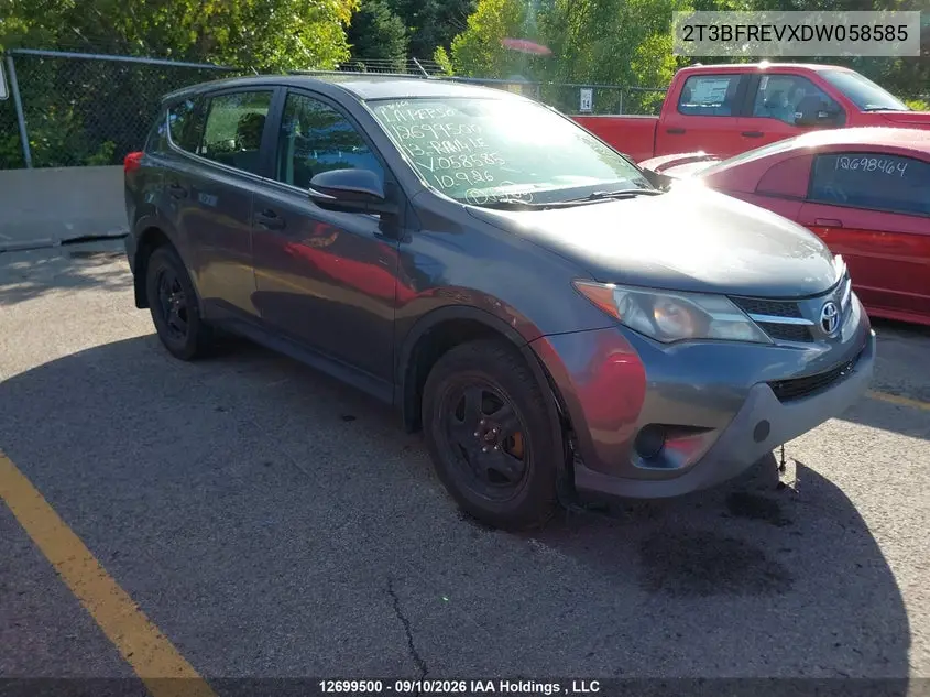 TOYOTA RAV 4 2013, VIN 2T3BFREVXDW058585