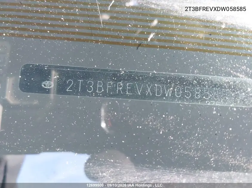 2013 TOYOTA RAV 4 VIN 2T3BFREVXDW058585 — фото 20