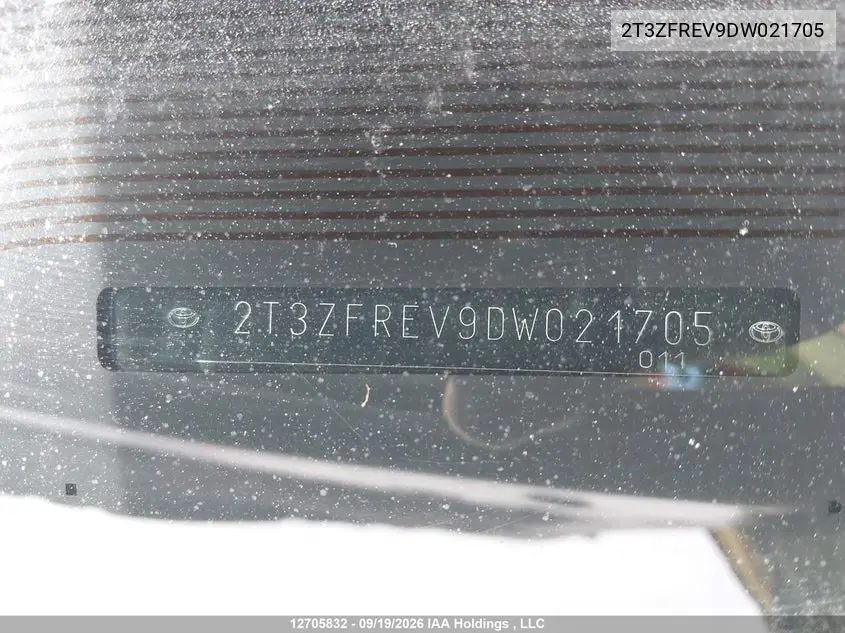 2013 TOYOTA RAV 4 VIN 2T3ZFREV9DW021705 — фото 18