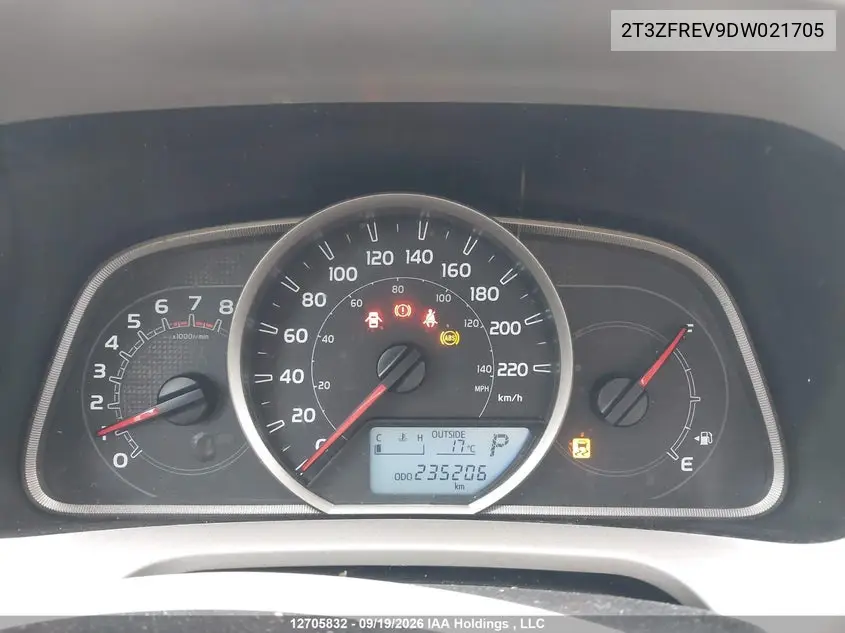 2013 TOYOTA RAV 4 VIN 2T3ZFREV9DW021705 — фото 7