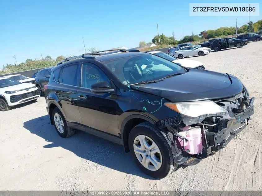 TOYOTA RAV 4 2013, VIN 2T3ZFREV5DW018686