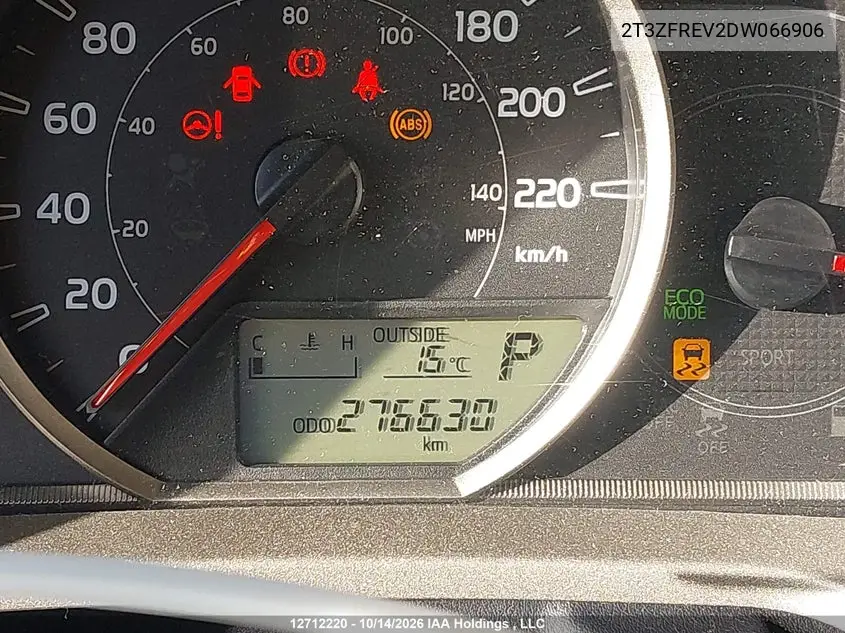 2013 TOYOTA RAV 4 VIN 2T3ZFREV2DW066906 — фото 15