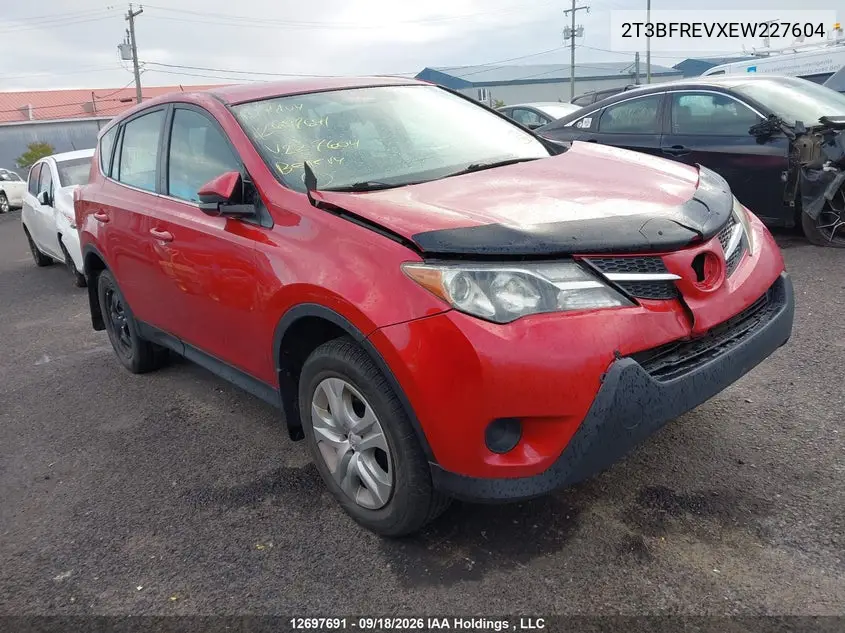 TOYOTA RAV 4 2014, VIN 2T3BFREVXEW227604