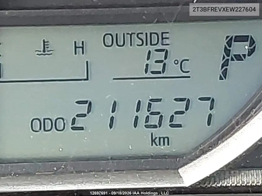 2014 TOYOTA RAV 4 VIN 2T3BFREVXEW227604 — фото 15