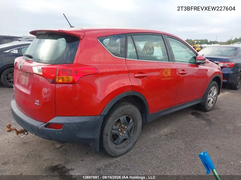 2014 TOYOTA RAV 4 VIN 2T3BFREVXEW227604 — фото 4