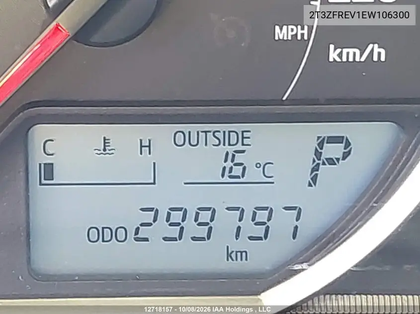 2014 TOYOTA RAV 4 VIN 2T3ZFREV1EW106300 — фото 15