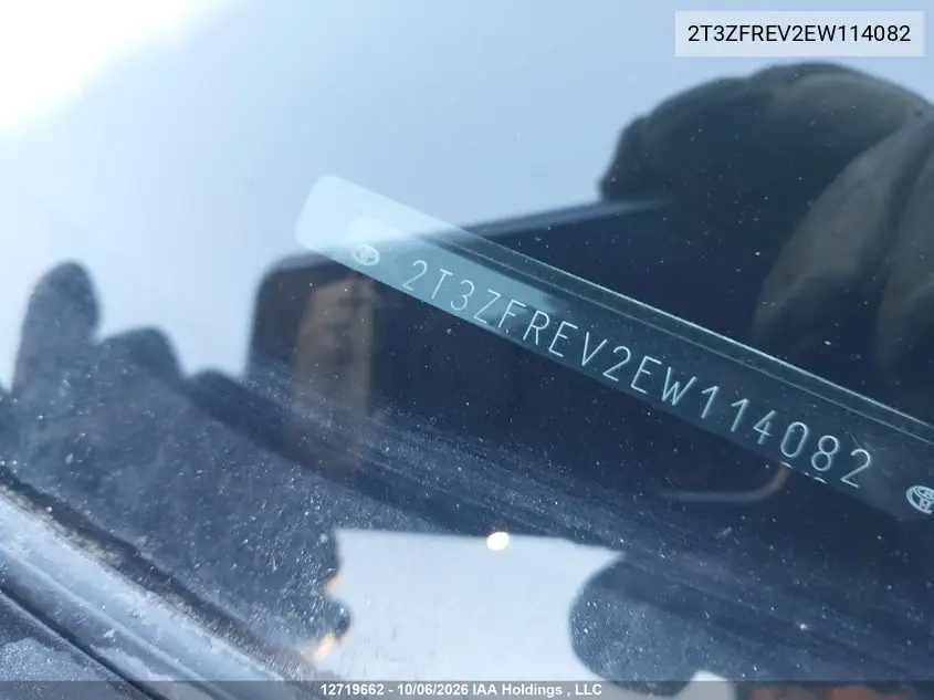 2014 TOYOTA RAV 4 VIN 2T3ZFREV2EW114082 — фото 18