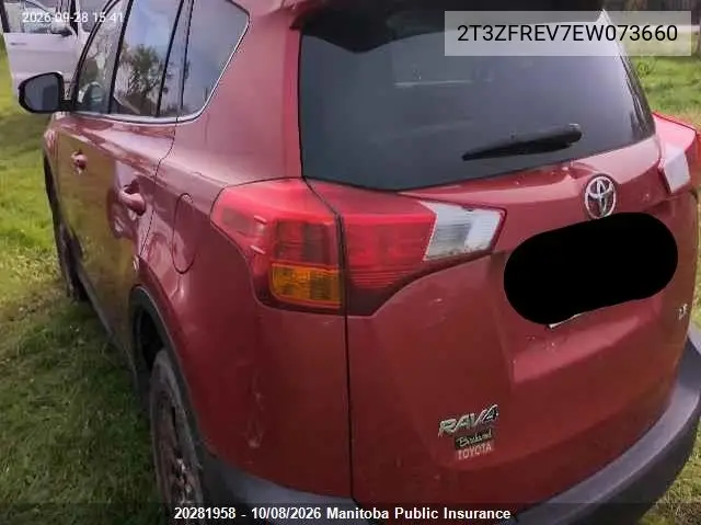 2014 TOYOTA RAV 4 VIN 2T3ZFREV7EW073660 — фото 3