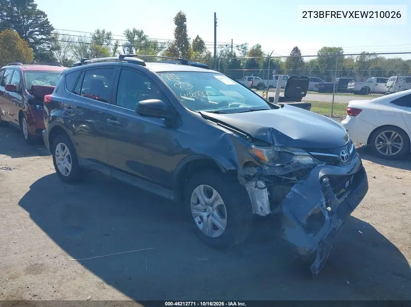 TOYOTA RAV 4 2014, VIN 2T3BFREVXEW210026
