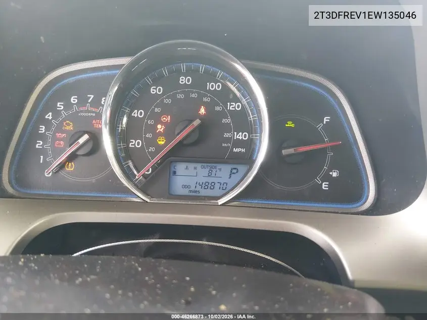 2014 TOYOTA RAV 4 VIN 2T3DFREV1EW135046 — фото 7