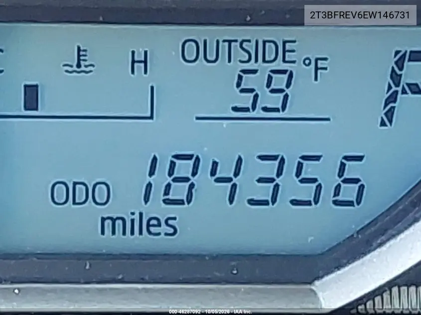 2014 TOYOTA RAV 4 VIN 2T3BFREV6EW146731 — фото 16