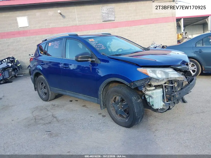 TOYOTA RAV 4 2014, VIN 2T3BFREV7EW170925