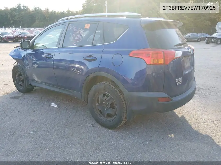 2014 TOYOTA RAV 4 VIN 2T3BFREV7EW170925 — фото 3