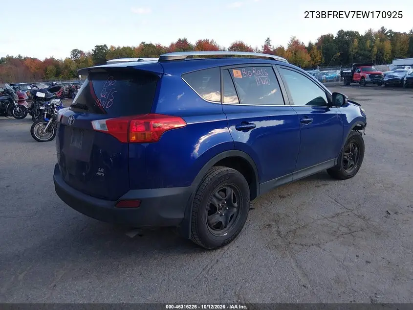 2014 TOYOTA RAV 4 VIN 2T3BFREV7EW170925 — фото 4
