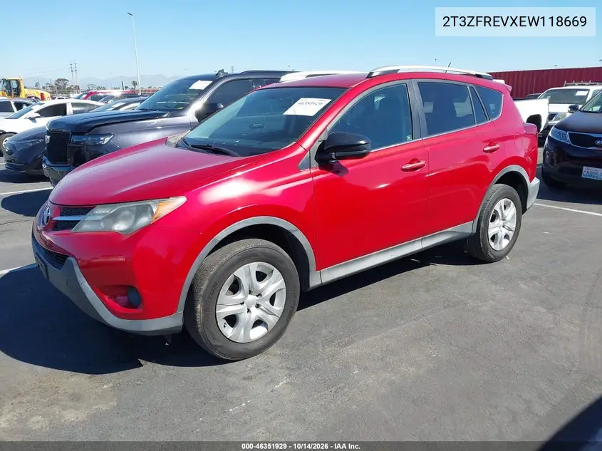 2014 TOYOTA RAV 4 VIN 2T3ZFREVXEW118669 — фото 2