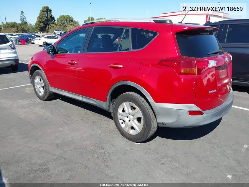 2014 TOYOTA RAV 4 VIN 2T3ZFREVXEW118669 — фото 3
