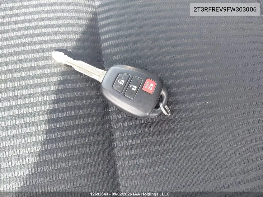 2015 TOYOTA RAV 4 VIN 2T3RFREV9FW303006 — фото 11