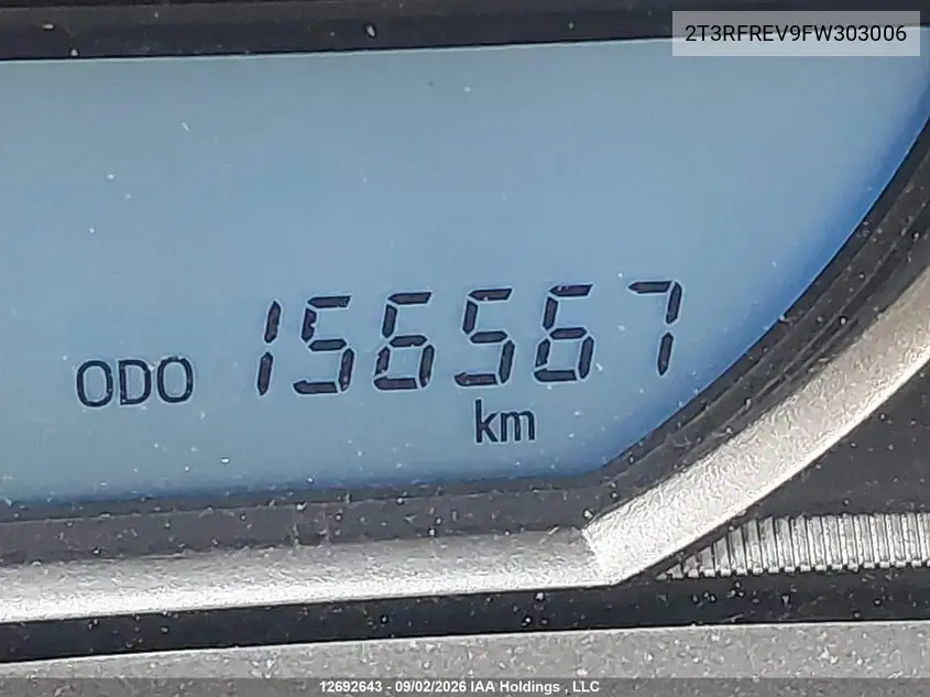 2015 TOYOTA RAV 4 VIN 2T3RFREV9FW303006 — фото 15