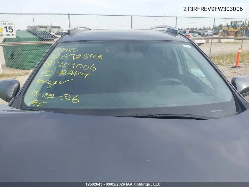 2015 TOYOTA RAV 4 VIN 2T3RFREV9FW303006 — фото 17