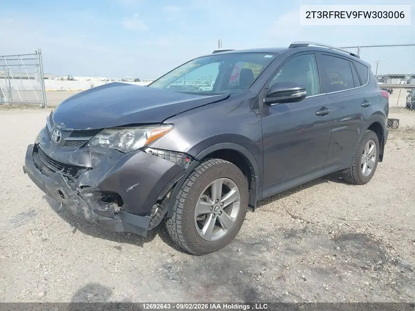 2015 TOYOTA RAV 4 VIN 2T3RFREV9FW303006 — фото 2