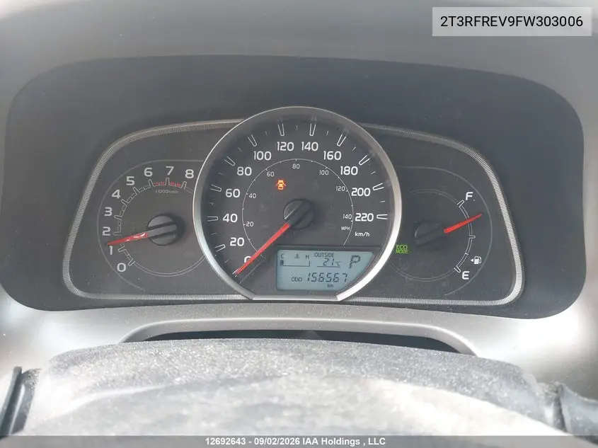 2015 TOYOTA RAV 4 VIN 2T3RFREV9FW303006 — фото 7