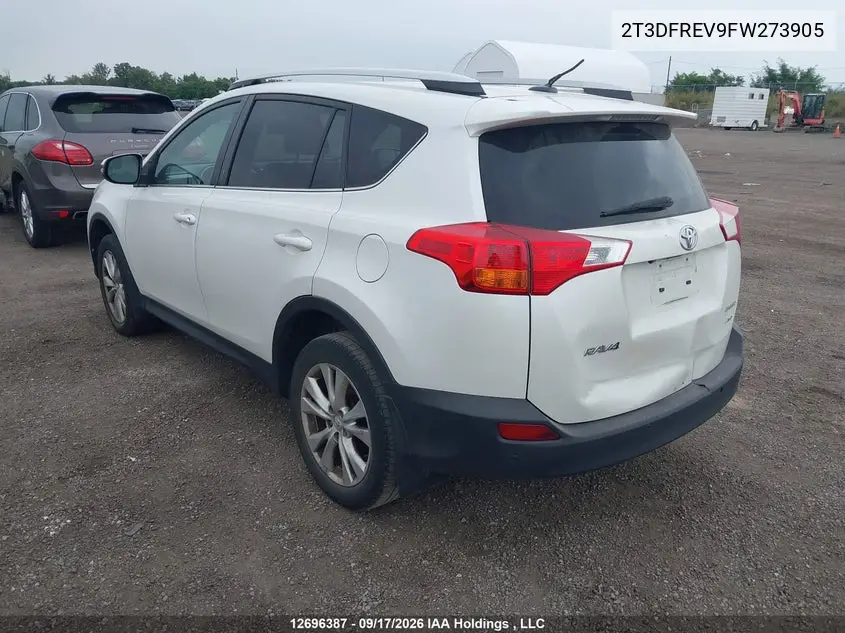 2015 TOYOTA RAV 4 VIN 2T3DFREV9FW273905 — фото 3
