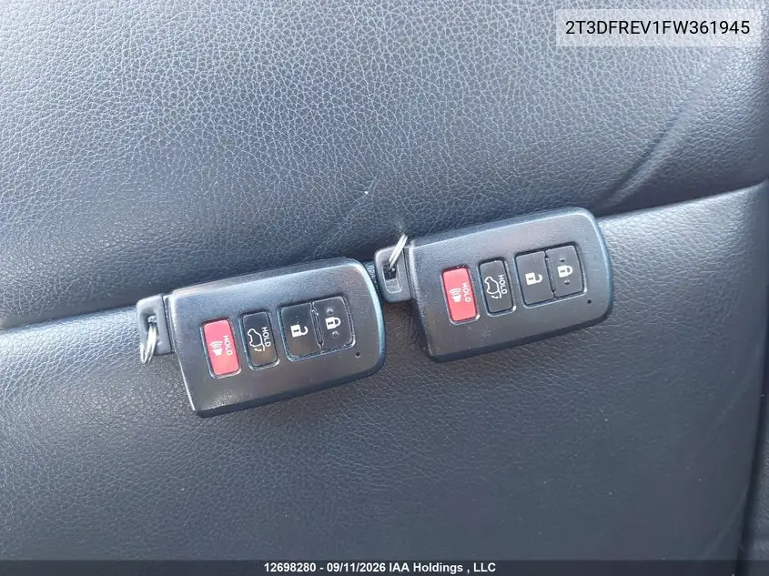 2015 TOYOTA RAV 4 VIN 2T3DFREV1FW361945 — фото 11