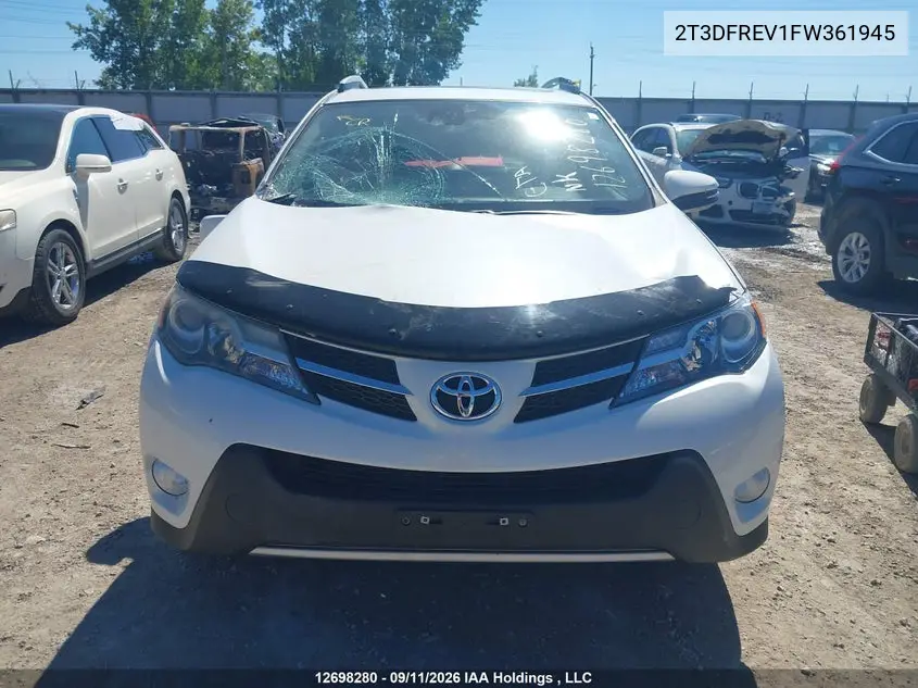 2015 TOYOTA RAV 4 VIN 2T3DFREV1FW361945 — фото 13