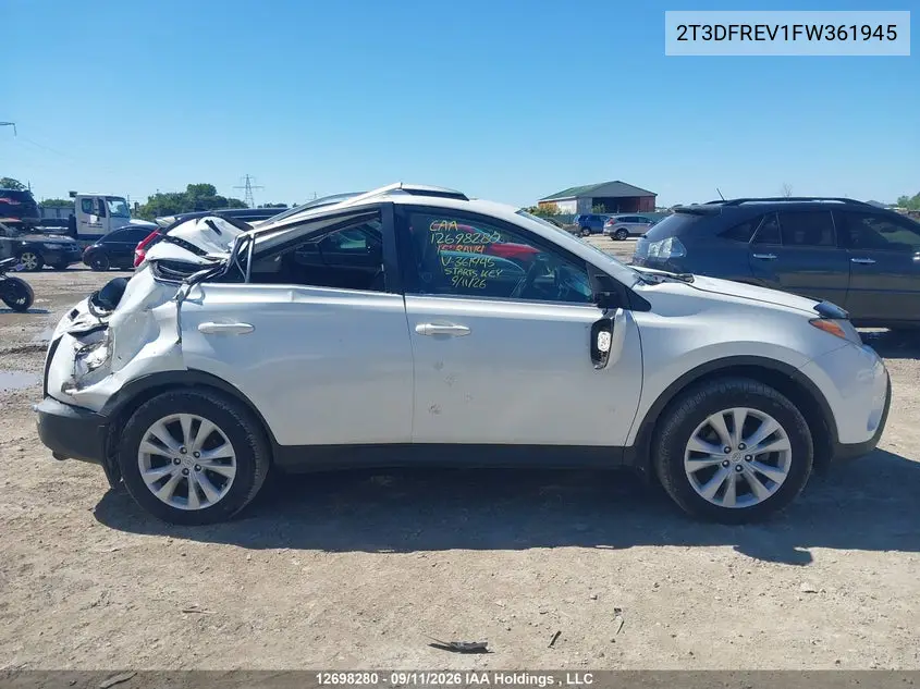 2015 TOYOTA RAV 4 VIN 2T3DFREV1FW361945 — фото 14