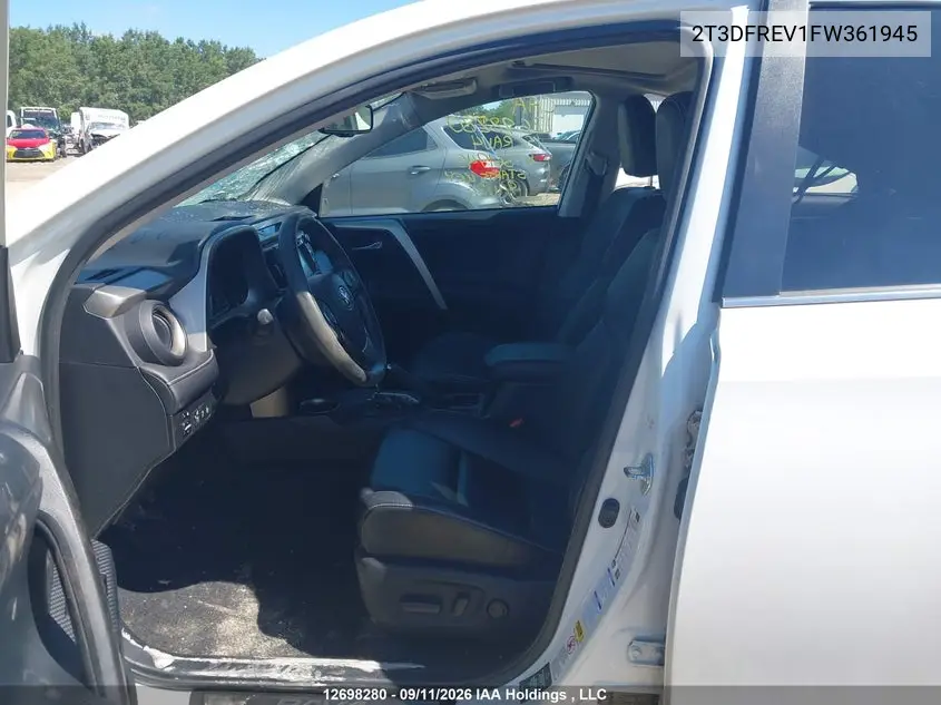 2015 TOYOTA RAV 4 VIN 2T3DFREV1FW361945 — фото 5