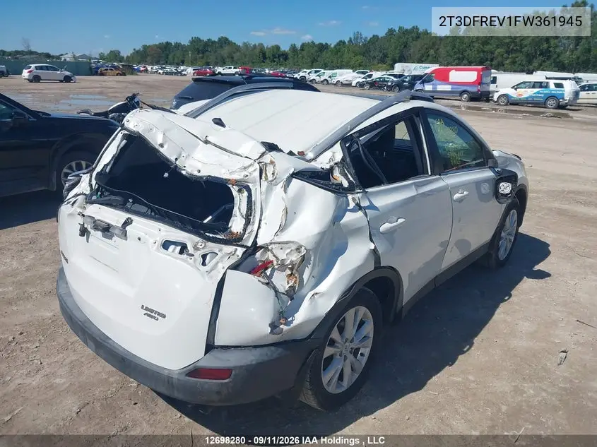 2015 TOYOTA RAV 4 VIN 2T3DFREV1FW361945 — фото 6