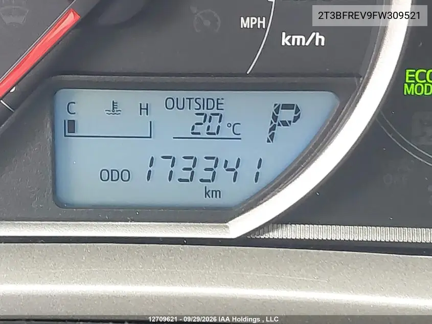 2015 TOYOTA RAV 4 VIN 2T3BFREV9FW309521 — фото 15