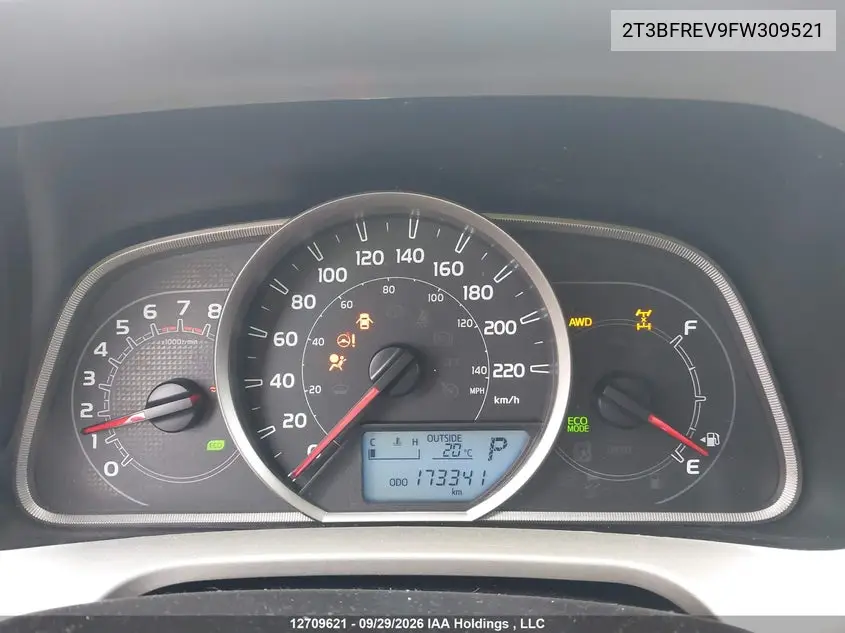 2015 TOYOTA RAV 4 VIN 2T3BFREV9FW309521 — фото 7