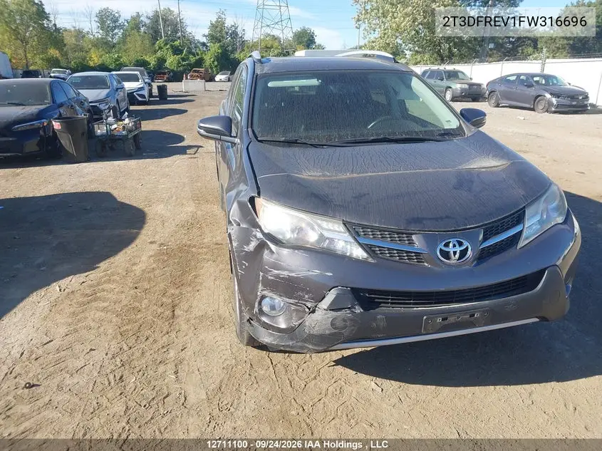 TOYOTA RAV 4 2015, VIN 2T3DFREV1FW316696