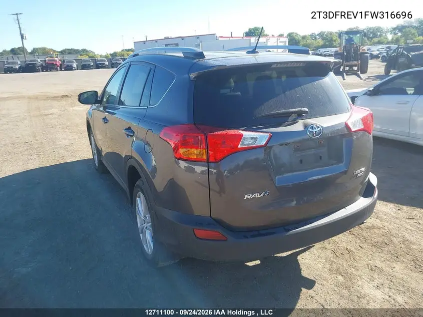 2015 TOYOTA RAV 4 VIN 2T3DFREV1FW316696 — фото 3