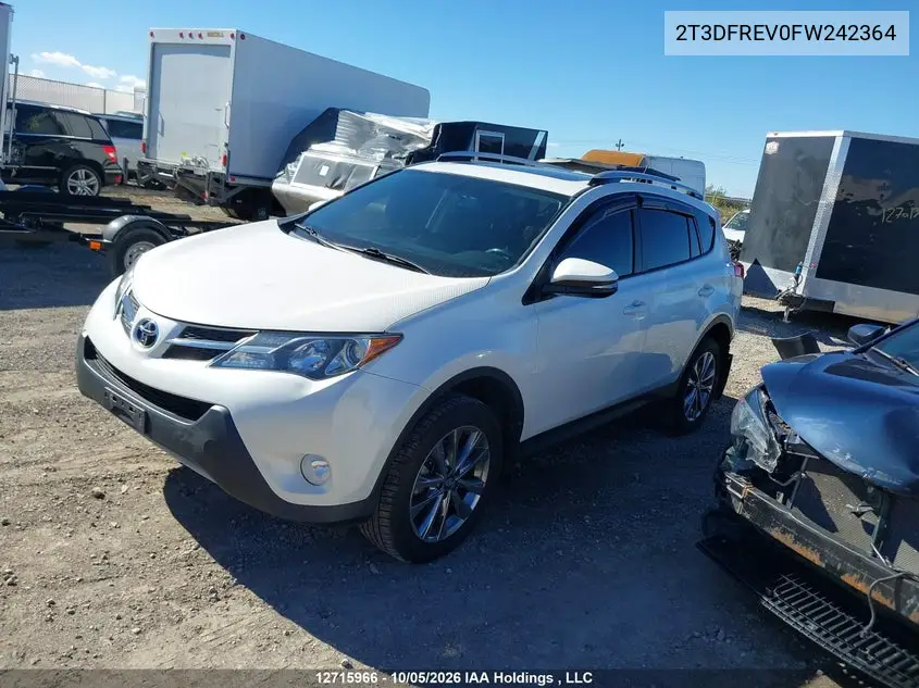 2015 TOYOTA RAV 4 VIN 2T3DFREV0FW242364 — фото 14